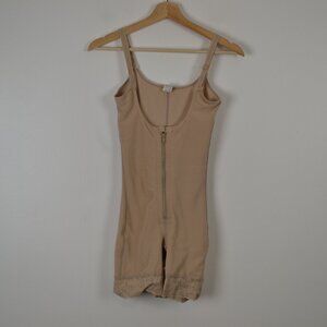 Diane Poitiere Post Surgery Shapewear Womens M Adjustable Straps Zip Front Beige